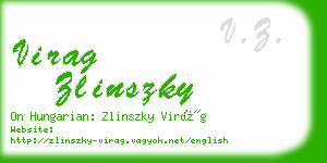 virag zlinszky business card